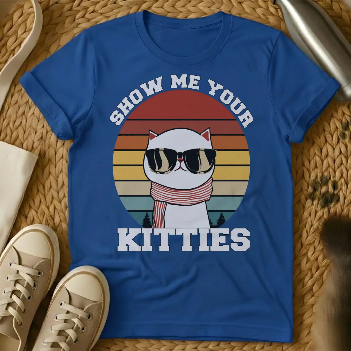 Show Me Your Kitties Cat Shirt - Blue Cat T-Shirt