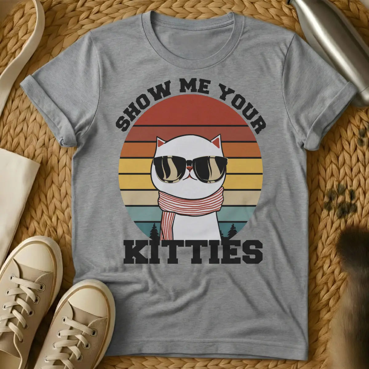 Show Me Your Kitties Cat Shirt - Gray Cat T-Shirt