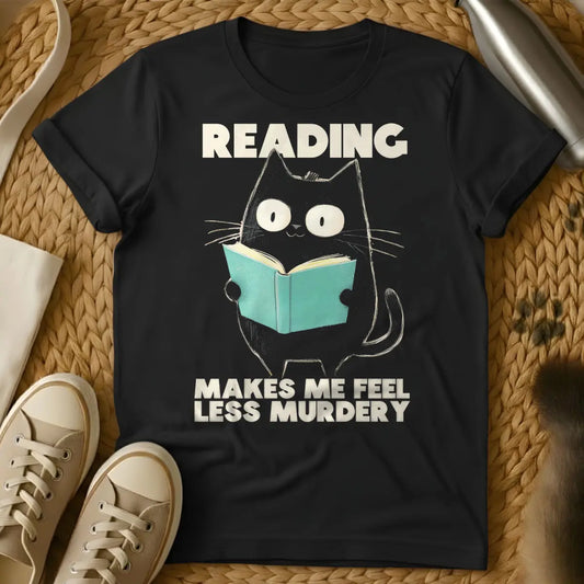 Read Cat Shirt - Black Cat T-Shirt