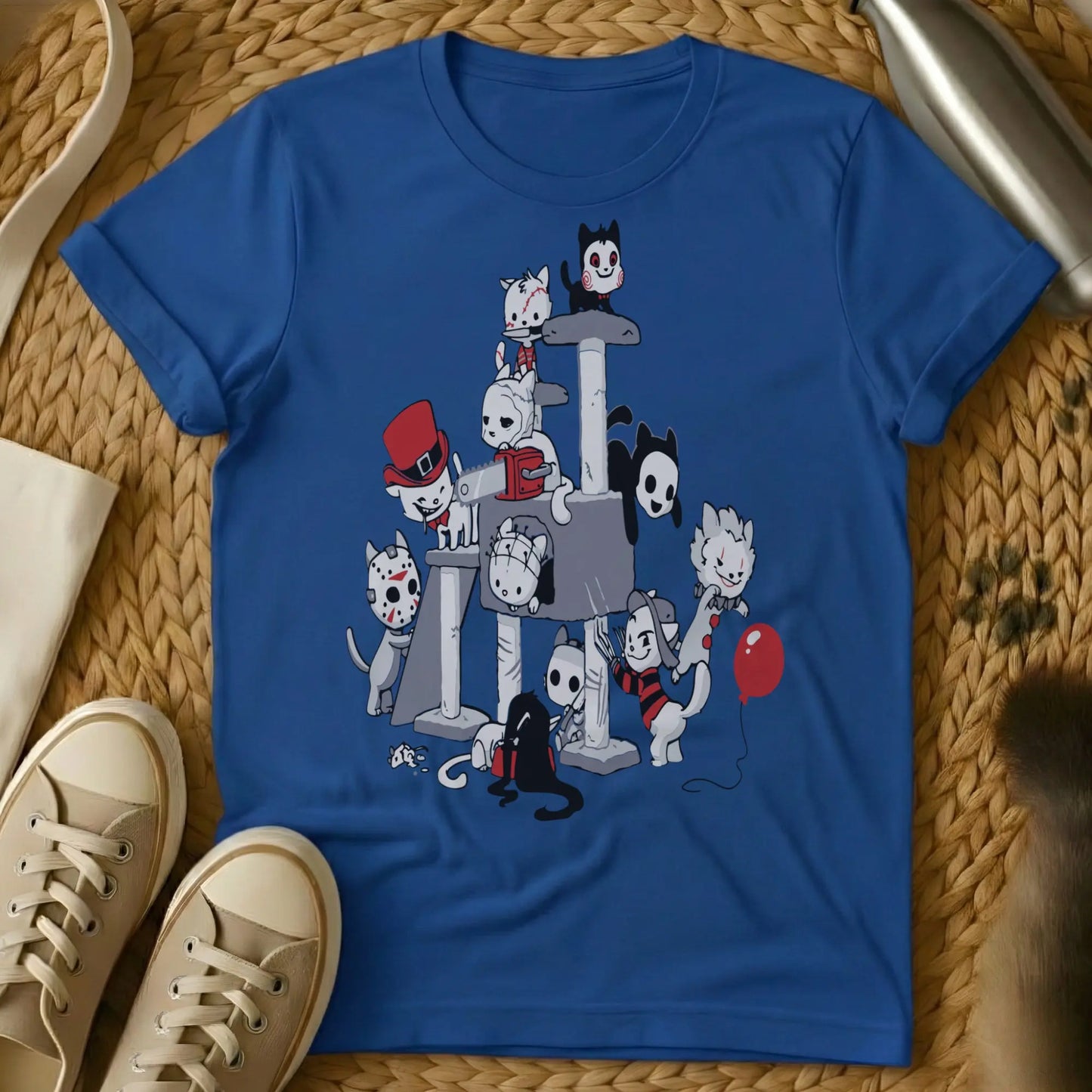 Horror Cat Shirt - Blue Cat T-Shirt