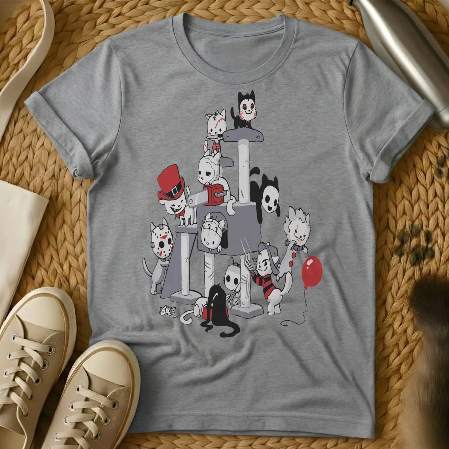 Horror Cat Shirt - Gray Cat T-Shirt