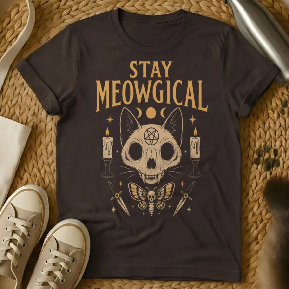 Stay Magical Cat Tee - Dark Chocolate Cat T-Shirt