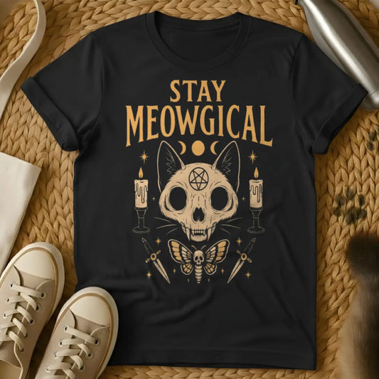 Stay Magical Cat Tee - Black Cat T-Shirt