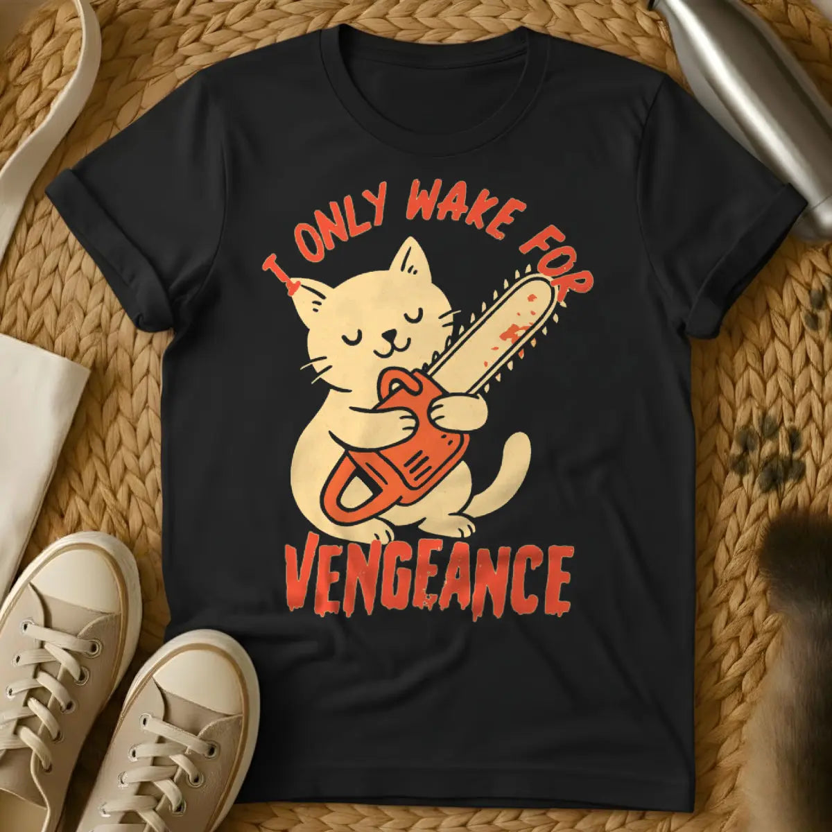 Vengeance Cat T-Shirt - Black Cat T-Shirt