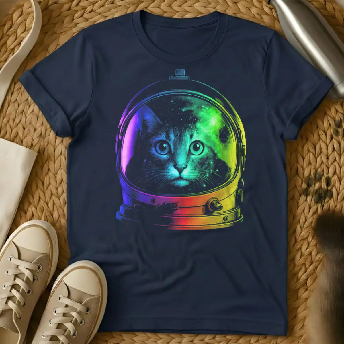 Space Cat Shirt - Navy Cat T-Shirt