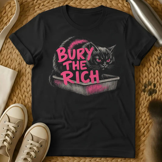 Stop Being Poor Cat Shirt - Black Cat T-Shirt