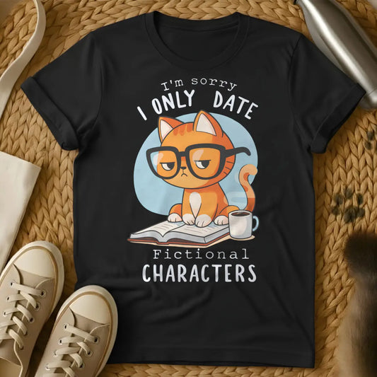 Reading Cat Shirt - Black Cat T-Shirt