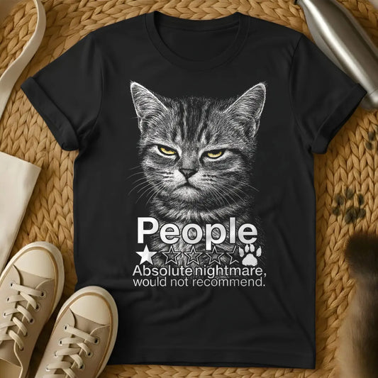One Star Cat Shirt - Black Cat T-Shirt