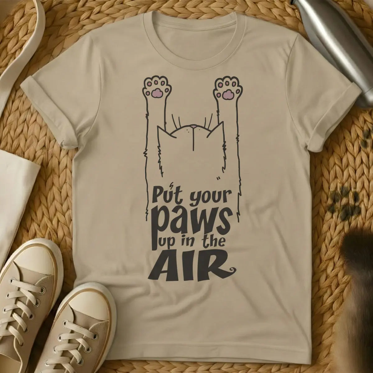 Paws Up Shirt - Sand Cat T-Shirt
