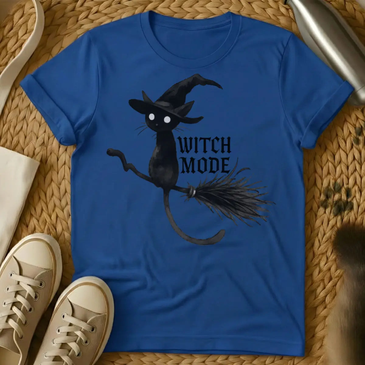 Witch Cat Shirt - Blue Cat T-Shirt