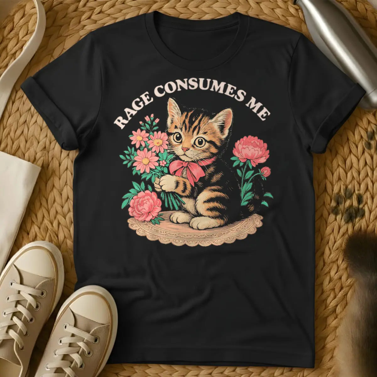 Rage Consumes Me Cat Shirt - Black Cat T-Shirt