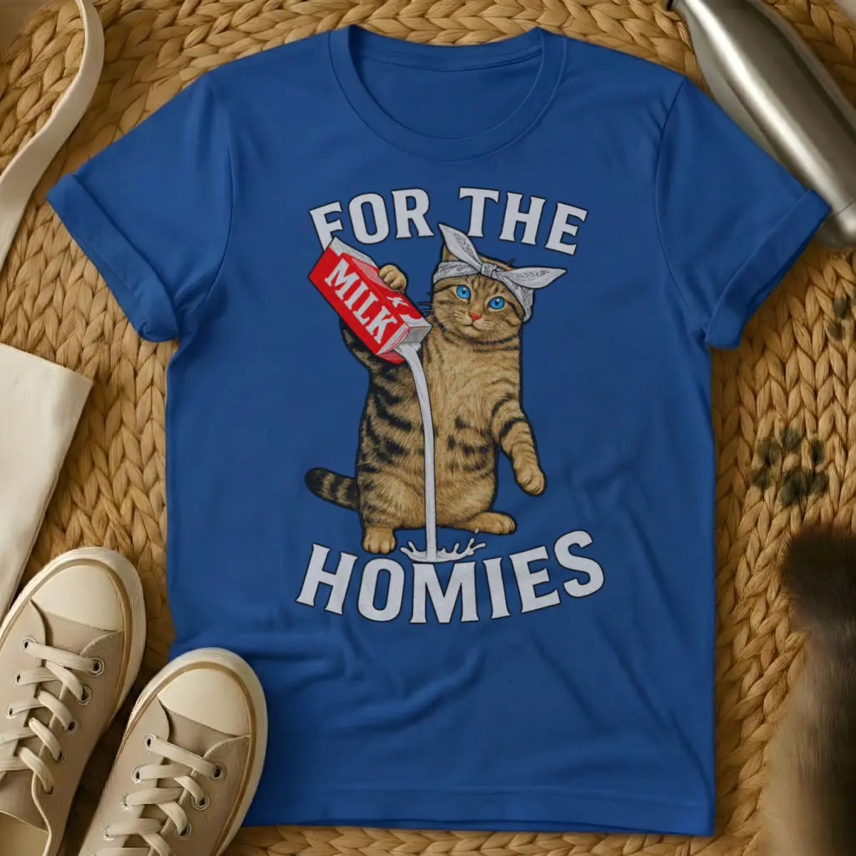 Homies Cat Shirt - Blue Cat T-Shirt