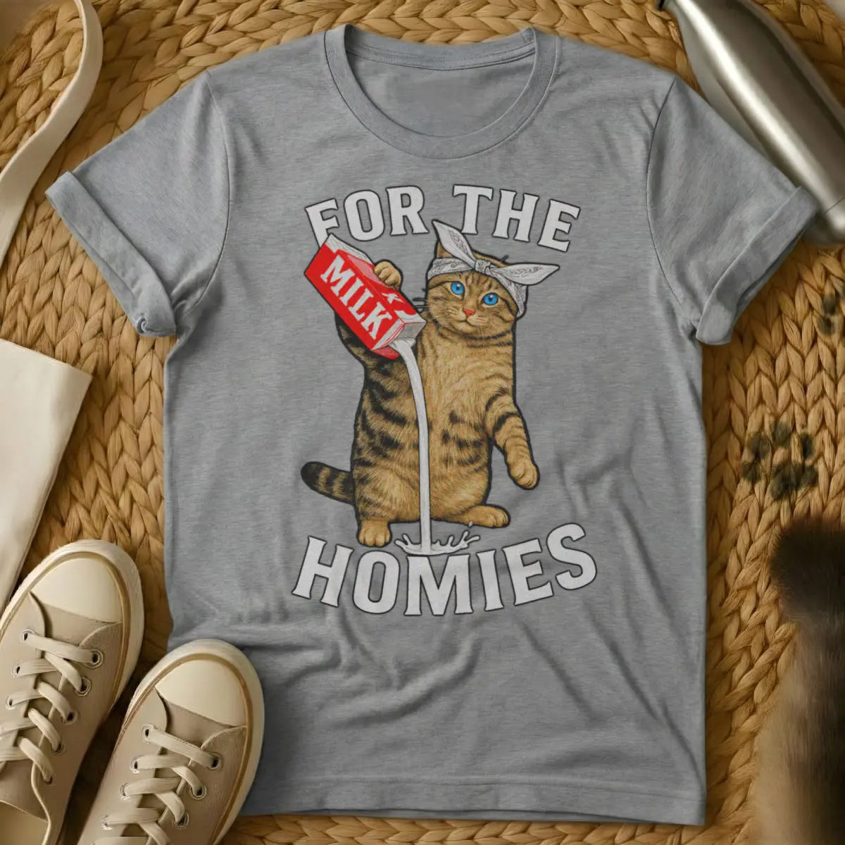 Homies Cat Shirt - Gray Cat T-Shirt