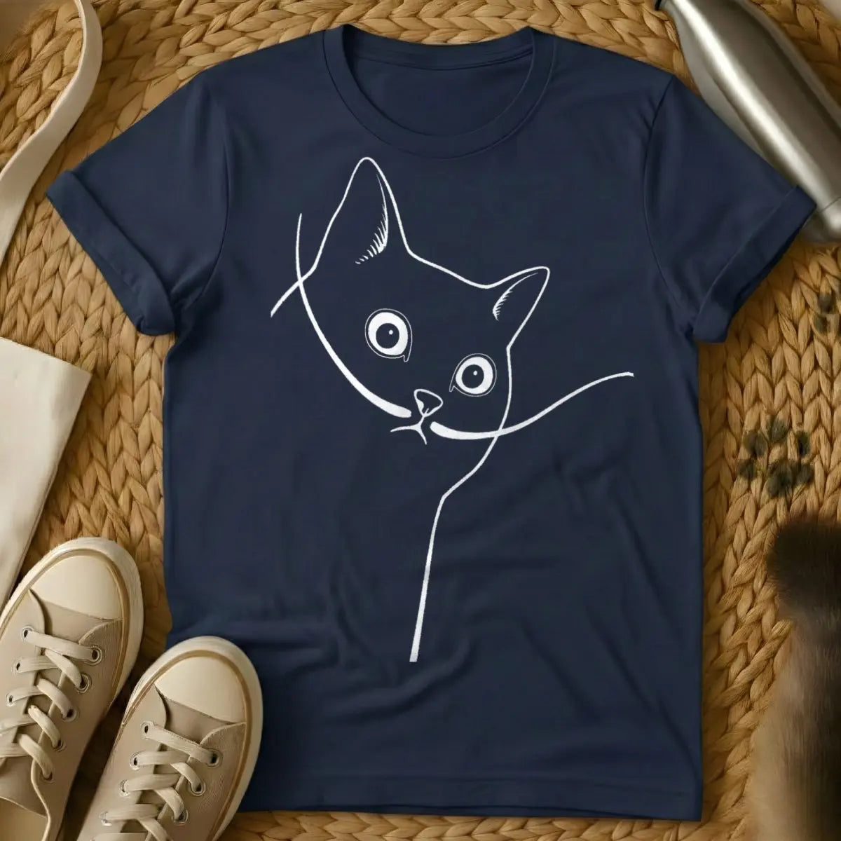Salvador Dalí Cat Shirt - Navy Cat T-Shirt