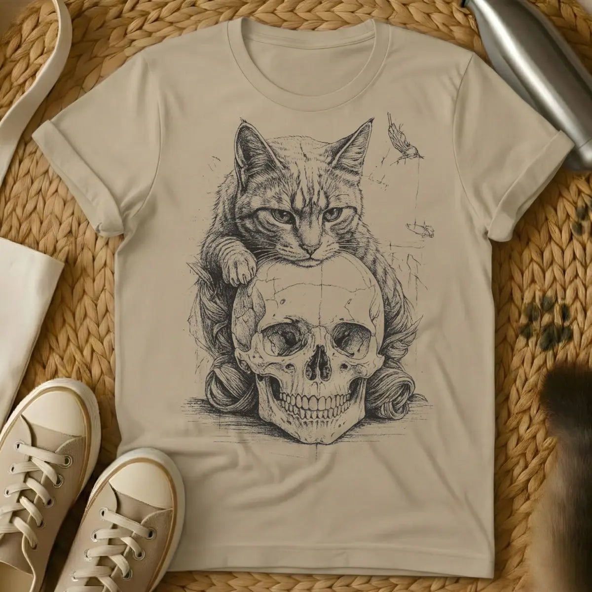 Skull Shirt - Sand Cat T-Shirt