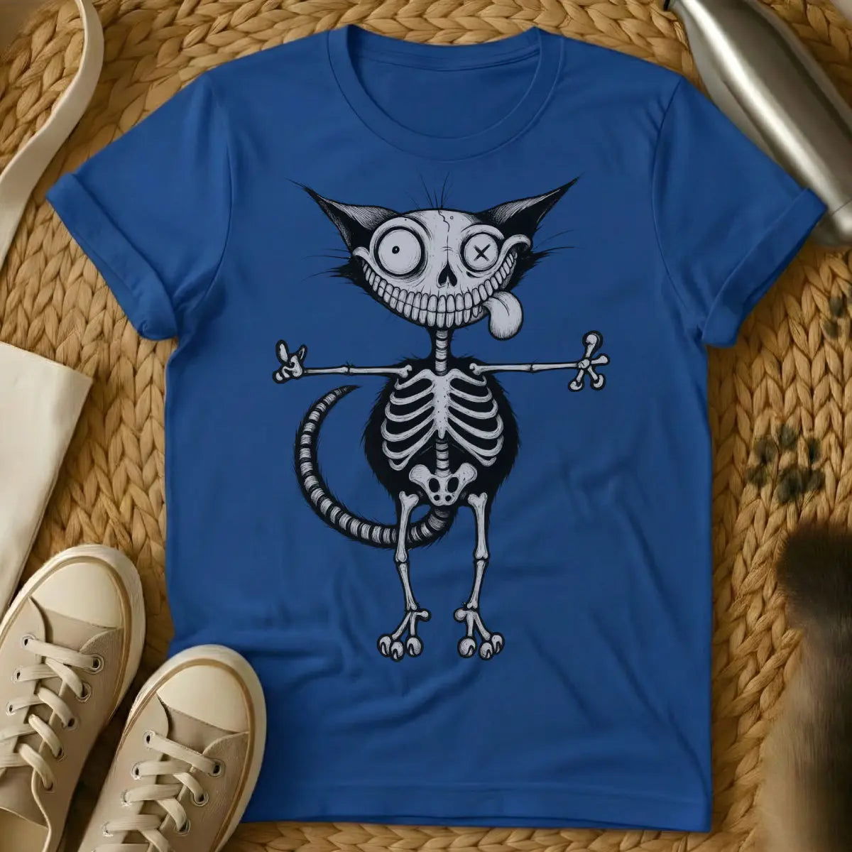 X-Ray Cat Shirt - Blue Cat T-Shirt