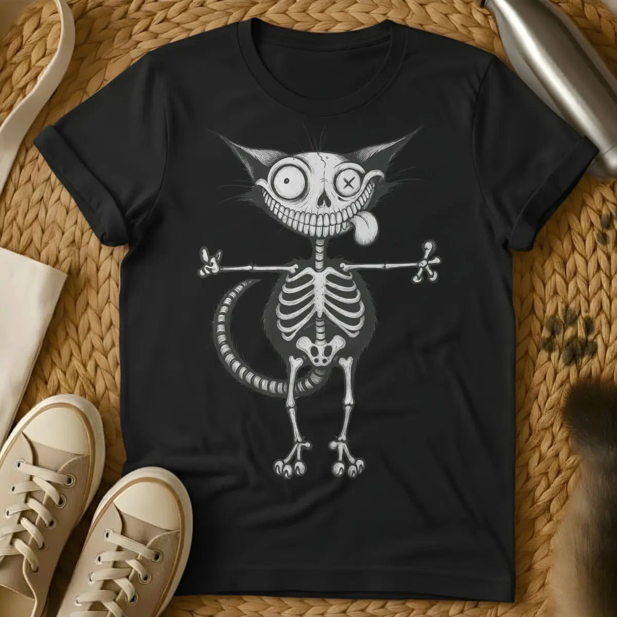 X-Ray Cat Shirt - Black Cat T-Shirt