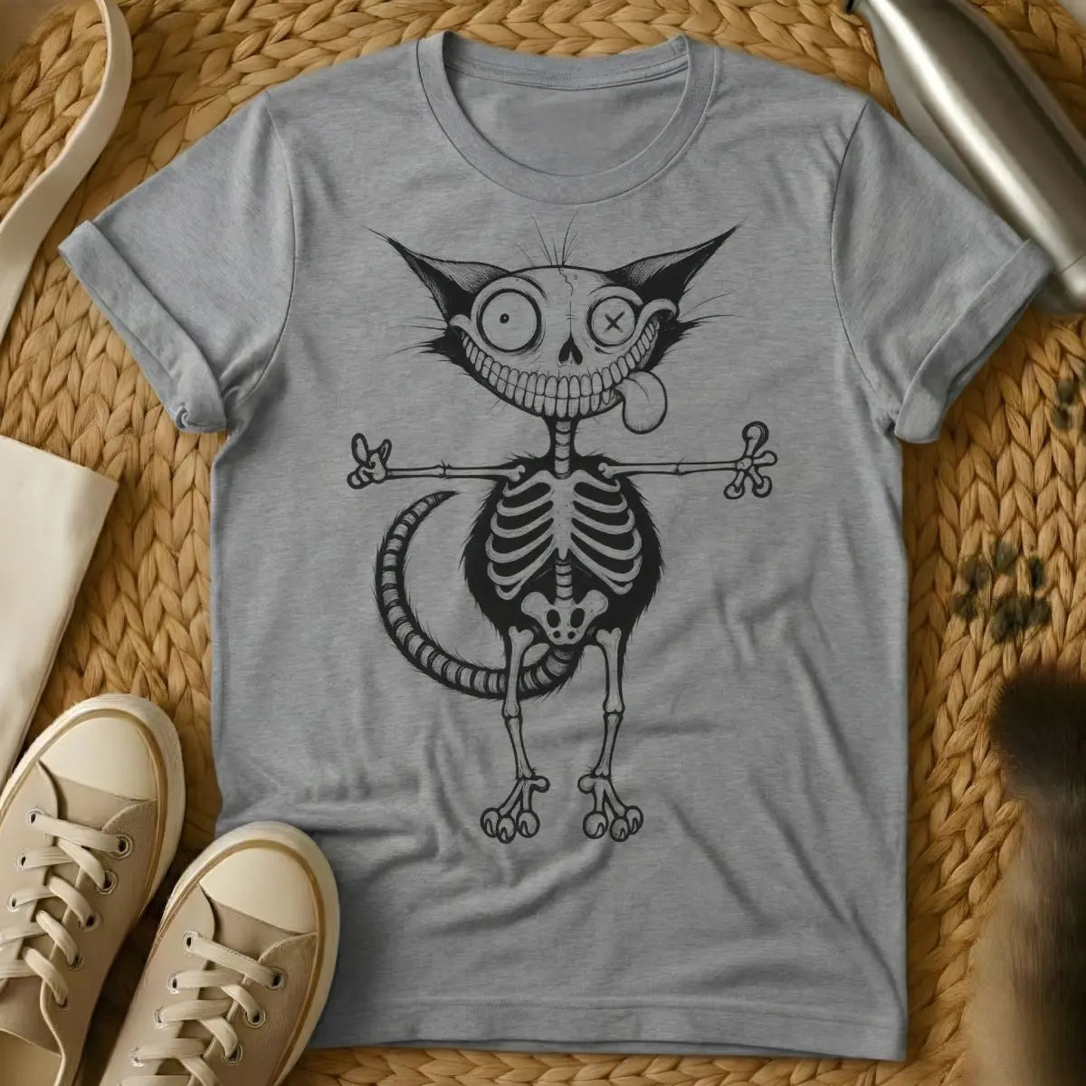X-Ray Cat Shirt - Gray Cat T-Shirt