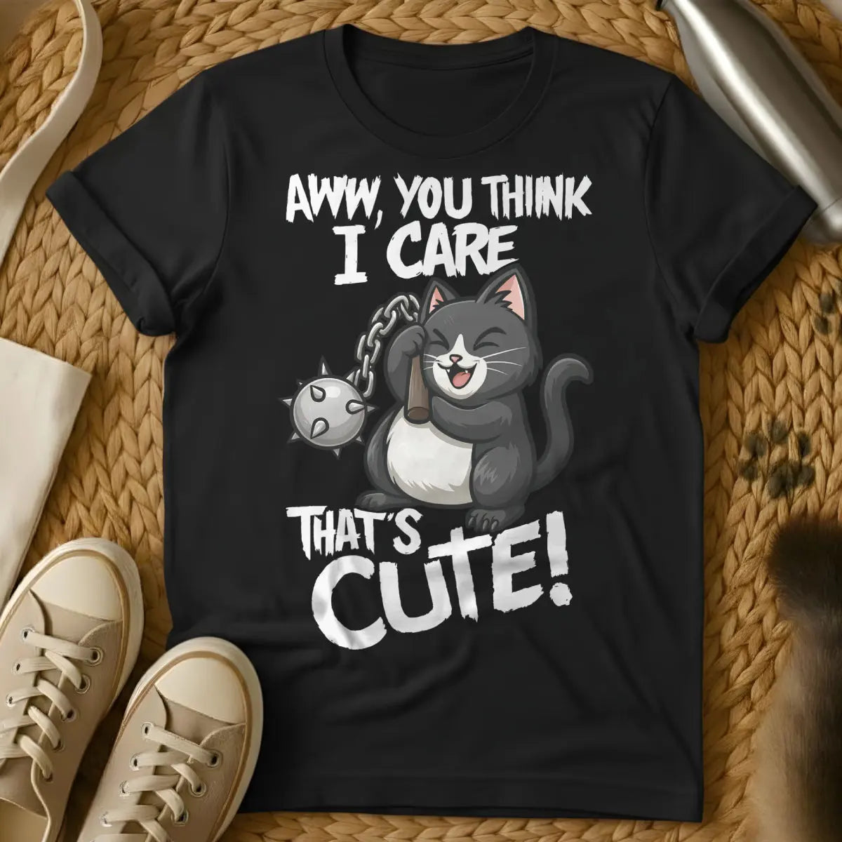 Dont Care Shirt - Black T-Shirt - anti-social animal, dgaf fashion, edgy pet humor
