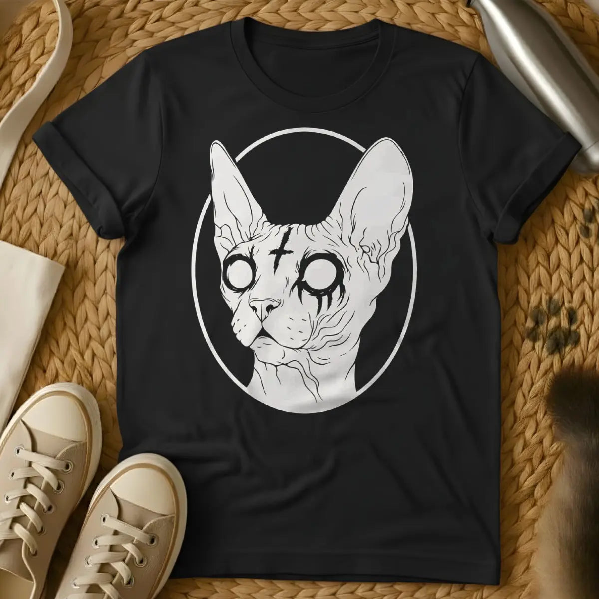 Goth Cat Shirt - Black Cat T-Shirt