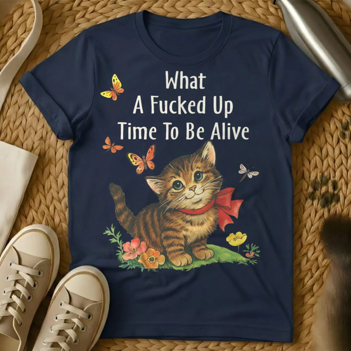 Alive T Shirt - Premium T-Shirt - cursedcore aesthetic, existential humor art, retro illustration style