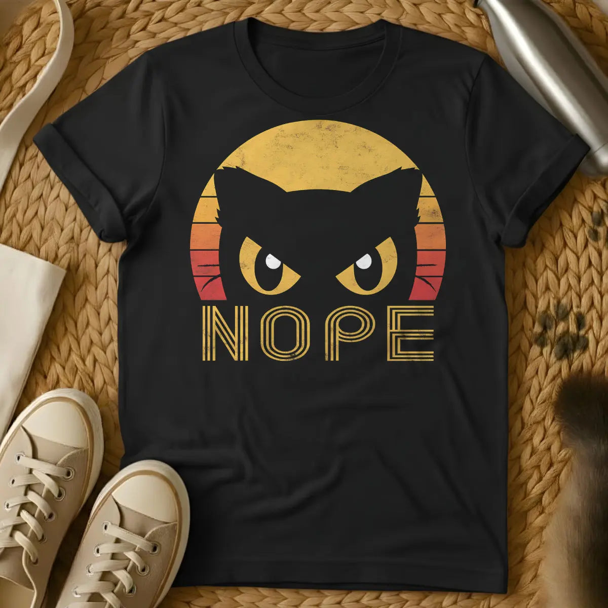Nope Cat Shirt - Black Cat T-Shirt