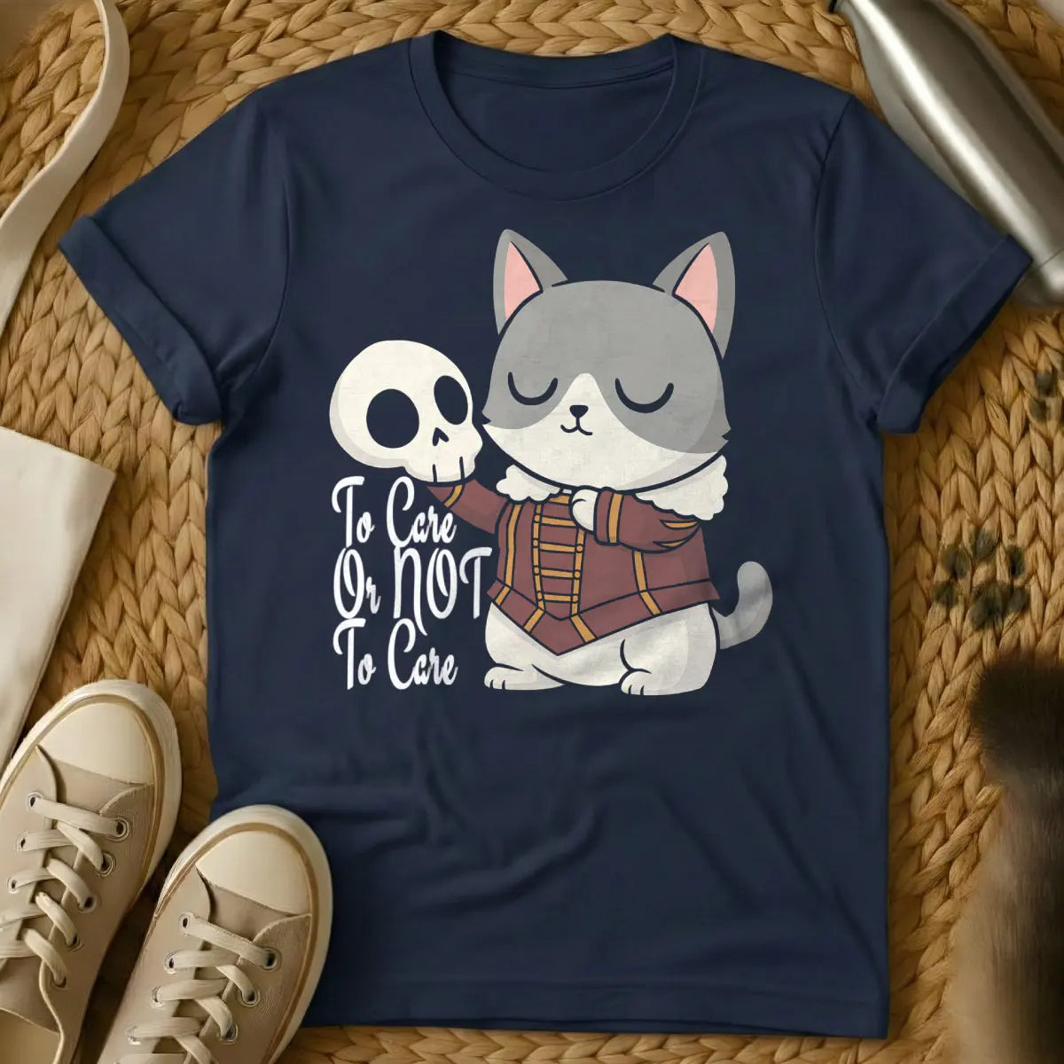 Hamlet Cat Shirt - Navy Cat T-Shirt