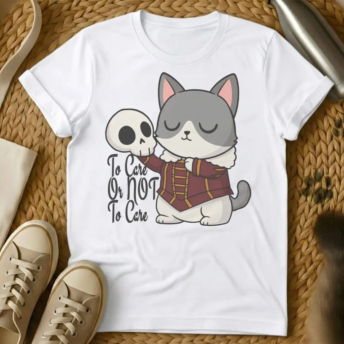 Hamlet Cat Shirt - White Cat T-Shirt