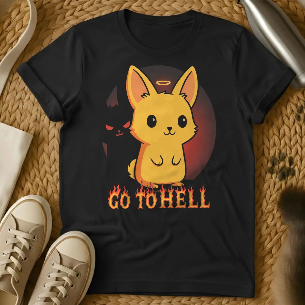 Go to Hell Cat Shirt - Black Cat T-Shirt