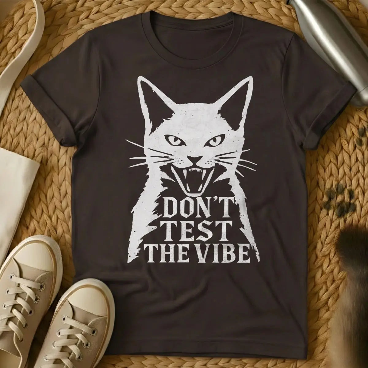 Vibe Shirt - Dark Chocolate Cat T-Shirt