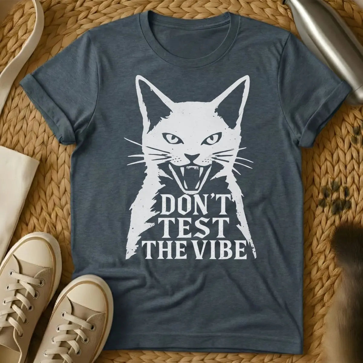 Vibe Shirt - Dark Heather Cat T-Shirt
