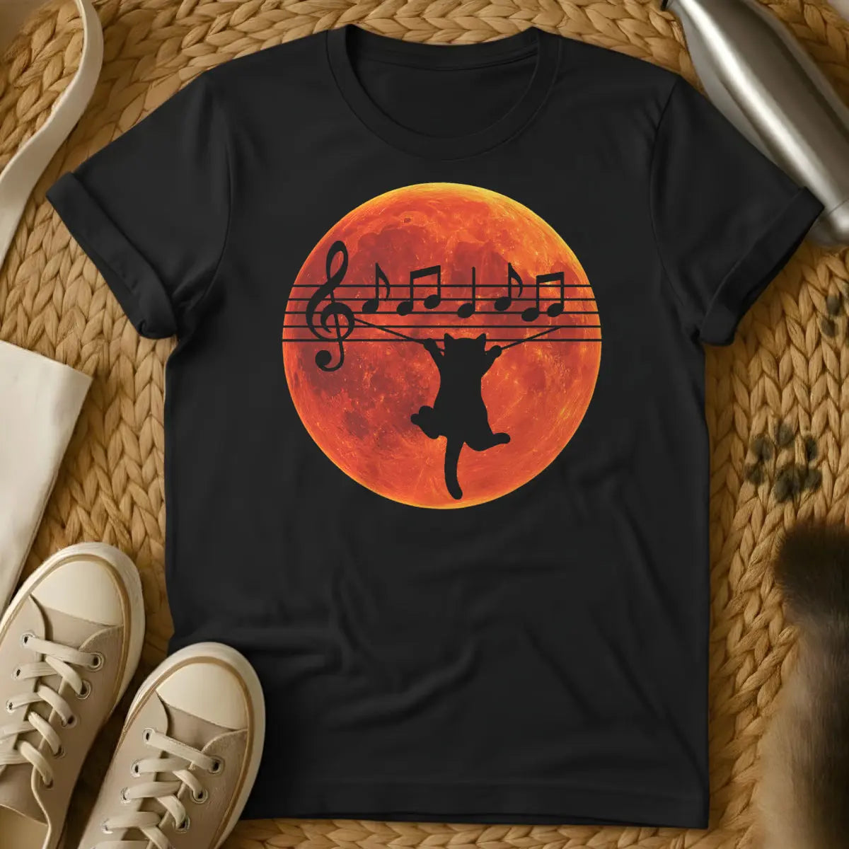 Music Cat Shirt - Black Cat T-Shirt