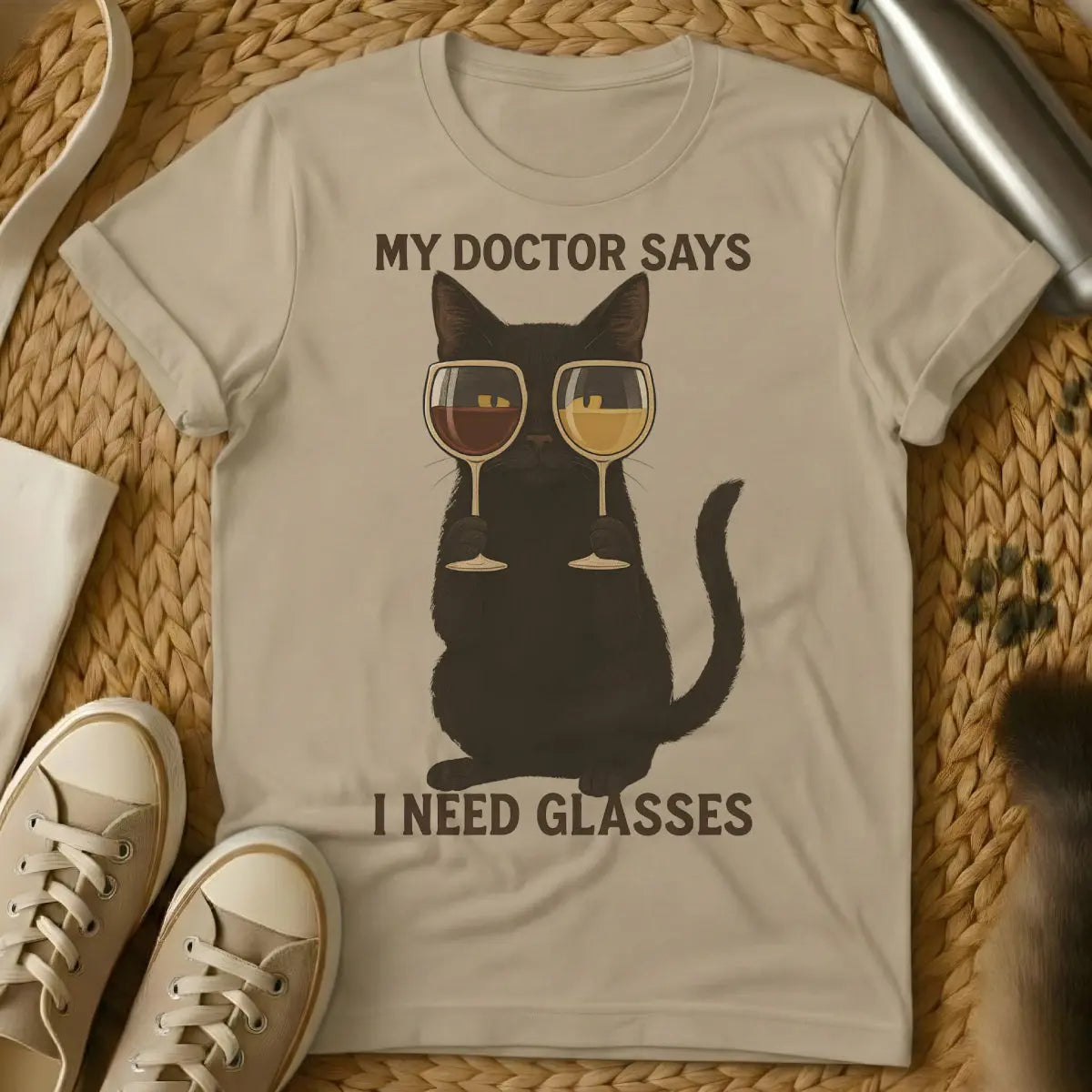 Glasses Cat Shirt - Sand Cat T-Shirt