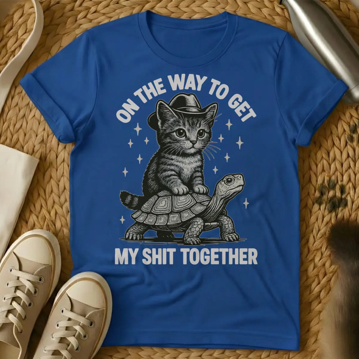 Sh*t Cat Shirt - Blue Cat T-Shirt
