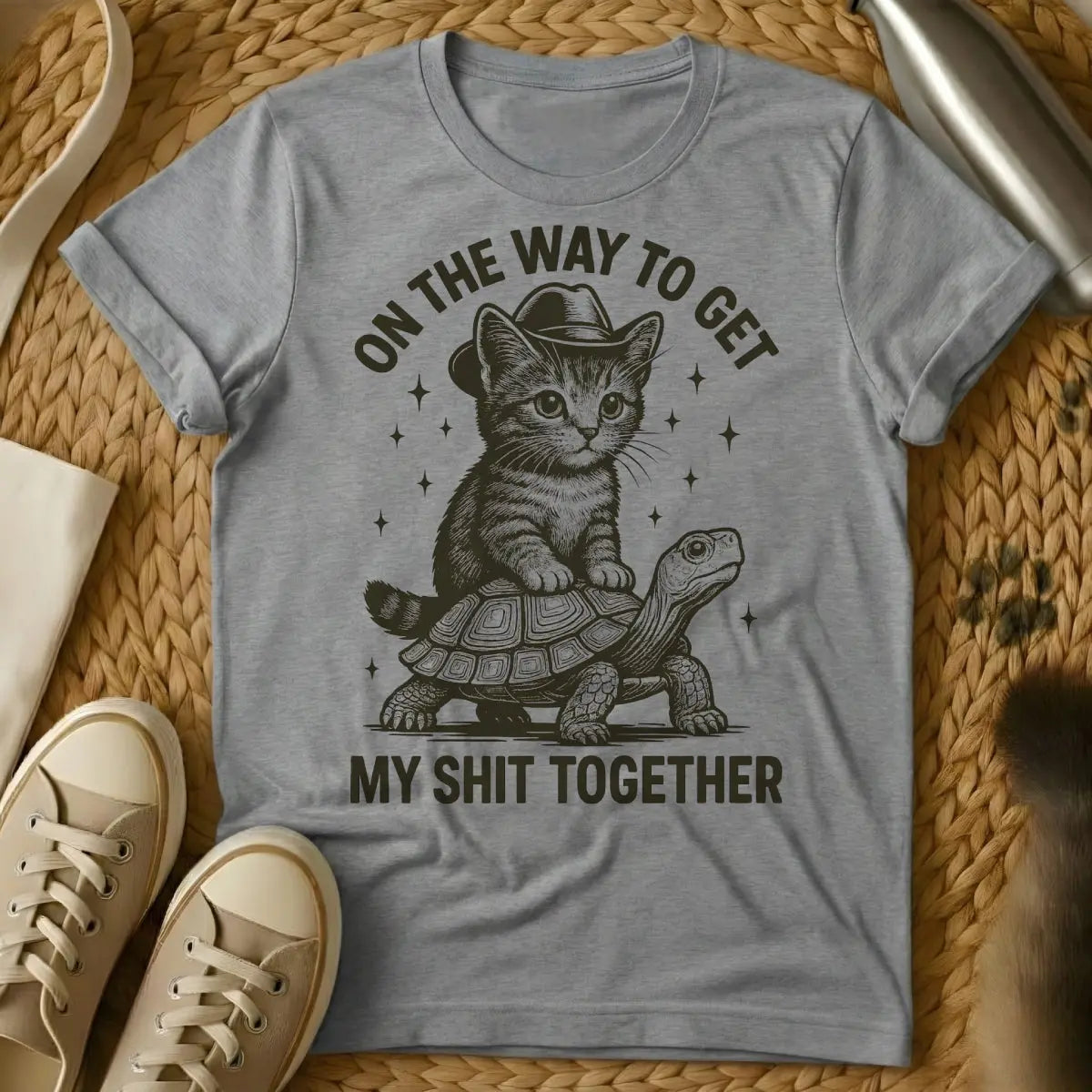 Sh*t Cat Shirt - Gray Cat T-Shirt