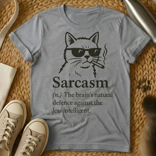 Sarcasm Cat Shirt - Gray Cat T-Shirt