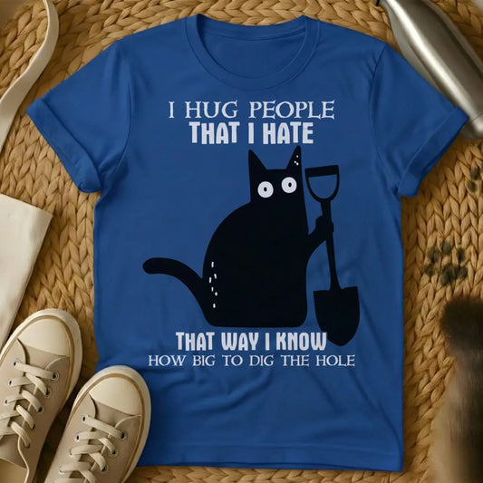 Hate Cat Shirt - Blue Cat T-Shirt