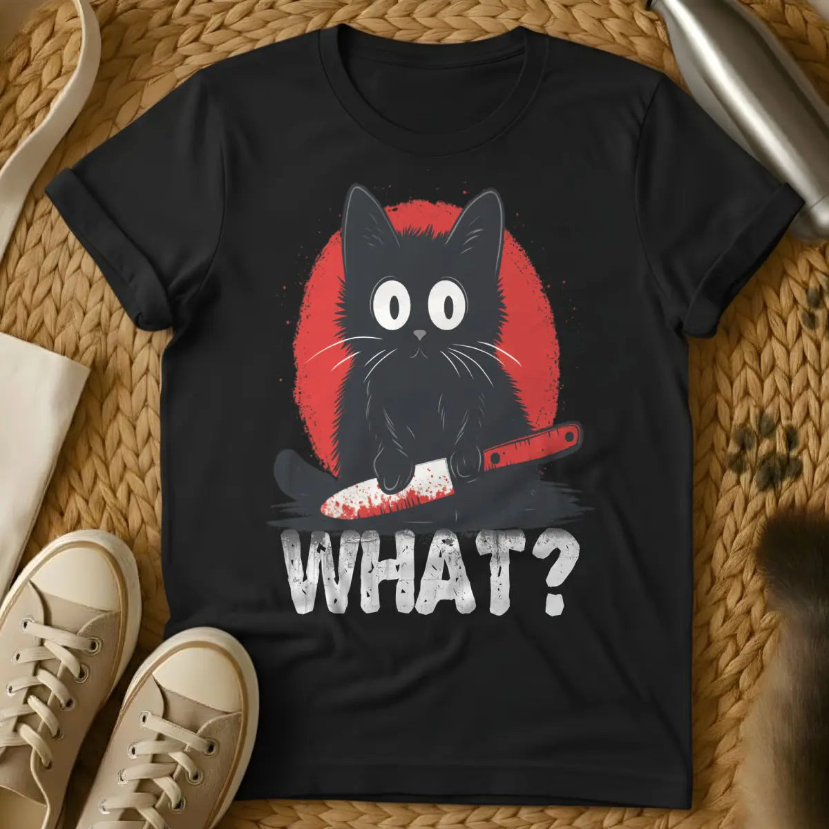 What Cat Shirt - Black Cat T-Shirt