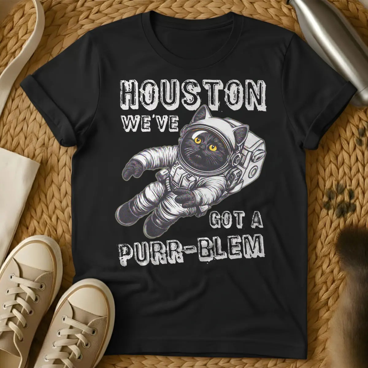 Houston Cat Shirt - Black Cat T-Shirt