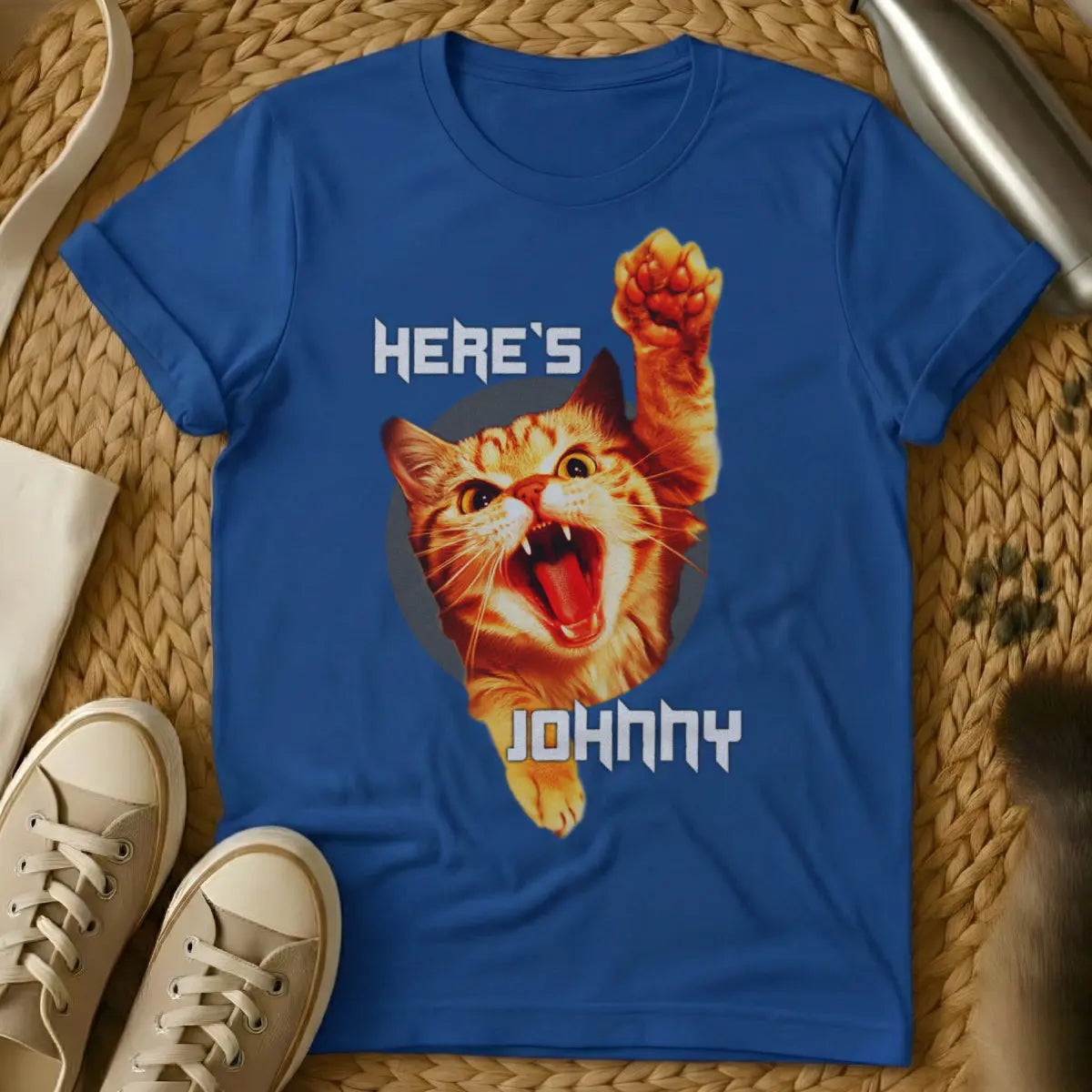Johnny Cat Shirt - Blue Cat T-Shirt