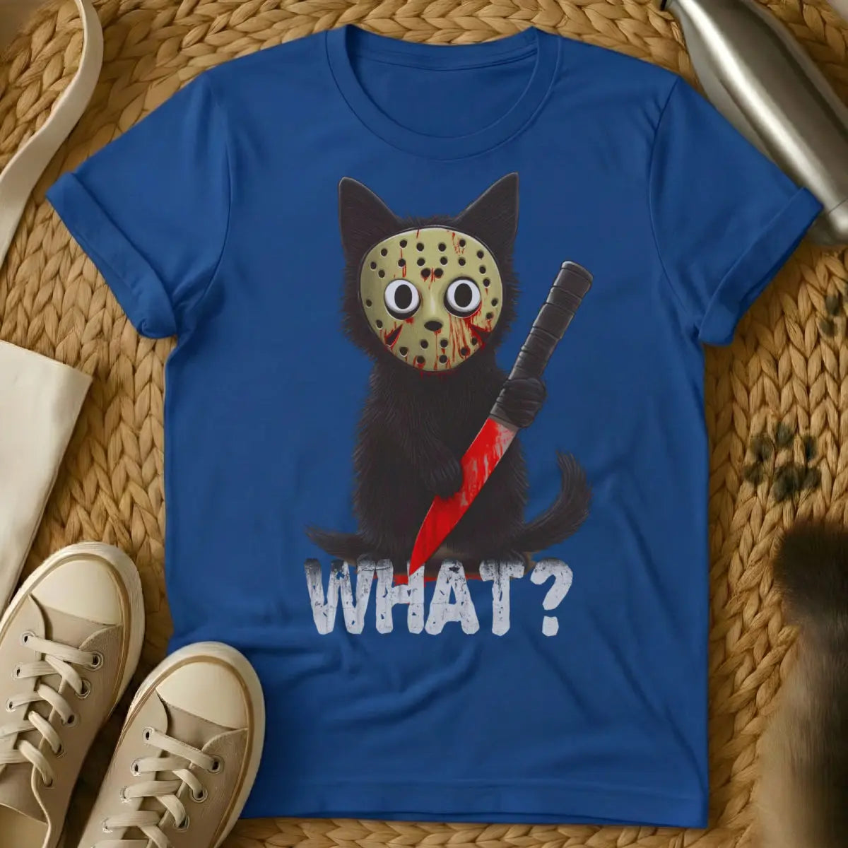 Jason Cat Shirt - Blue Cat T-Shirt