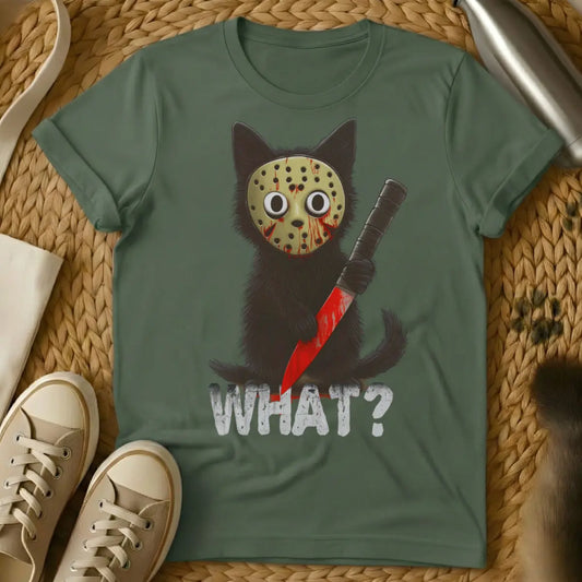 Jason Cat Shirt - Military Green Cat T-Shirt
