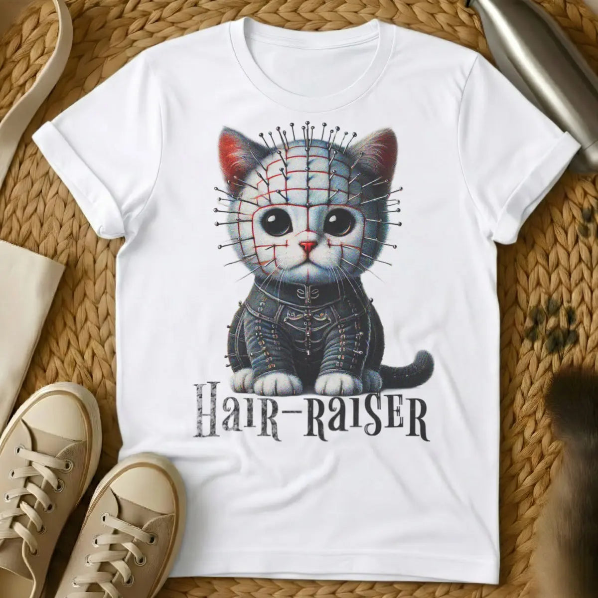 Hellraiser Cat Shirt - White Cat T-Shirt