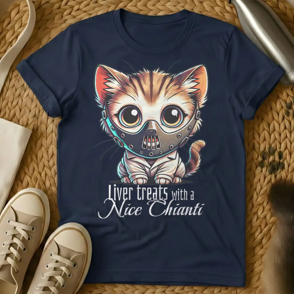 Hannibal Cat Shirt - Navy Cat T-Shirt