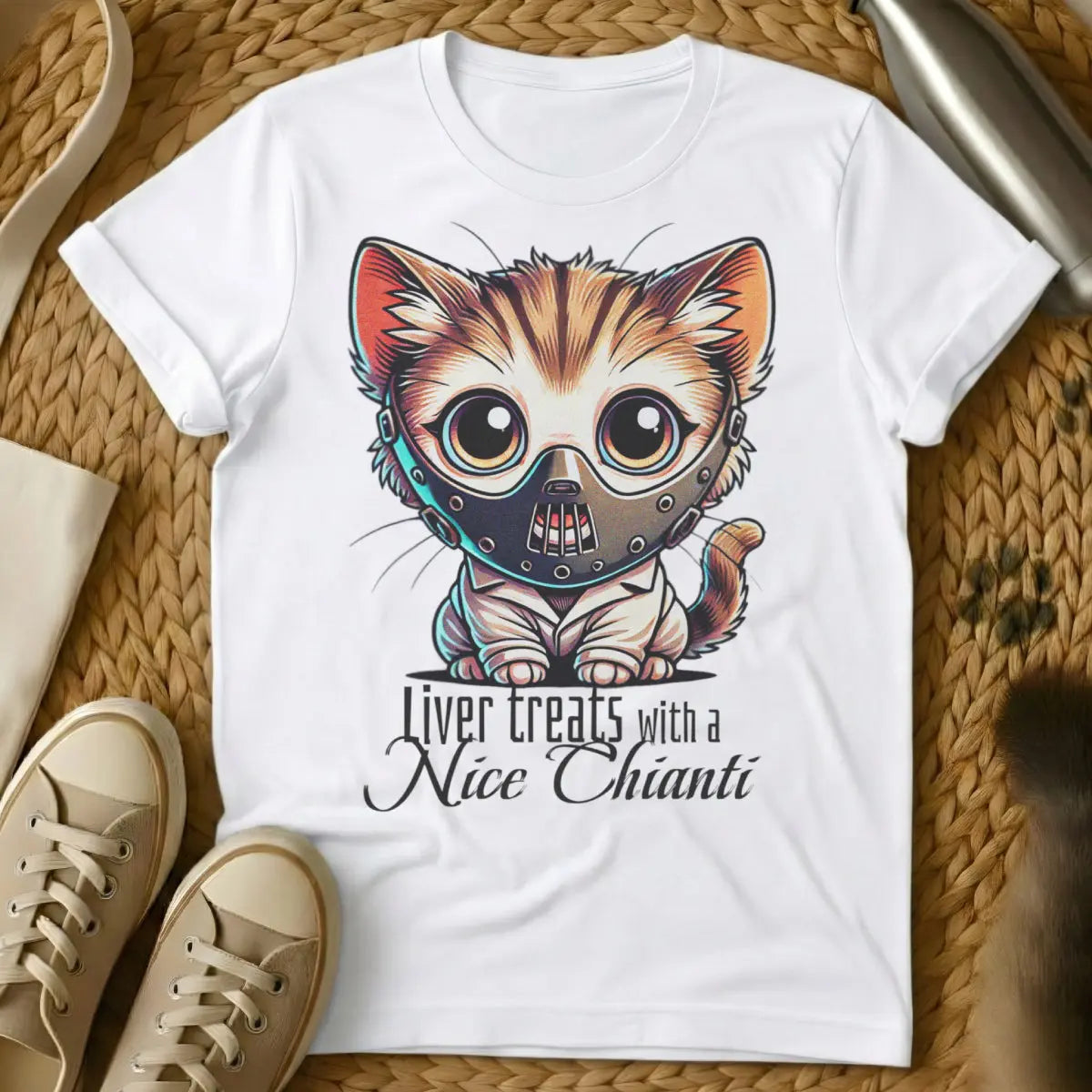 Hannibal Cat Shirt - White Cat T-Shirt