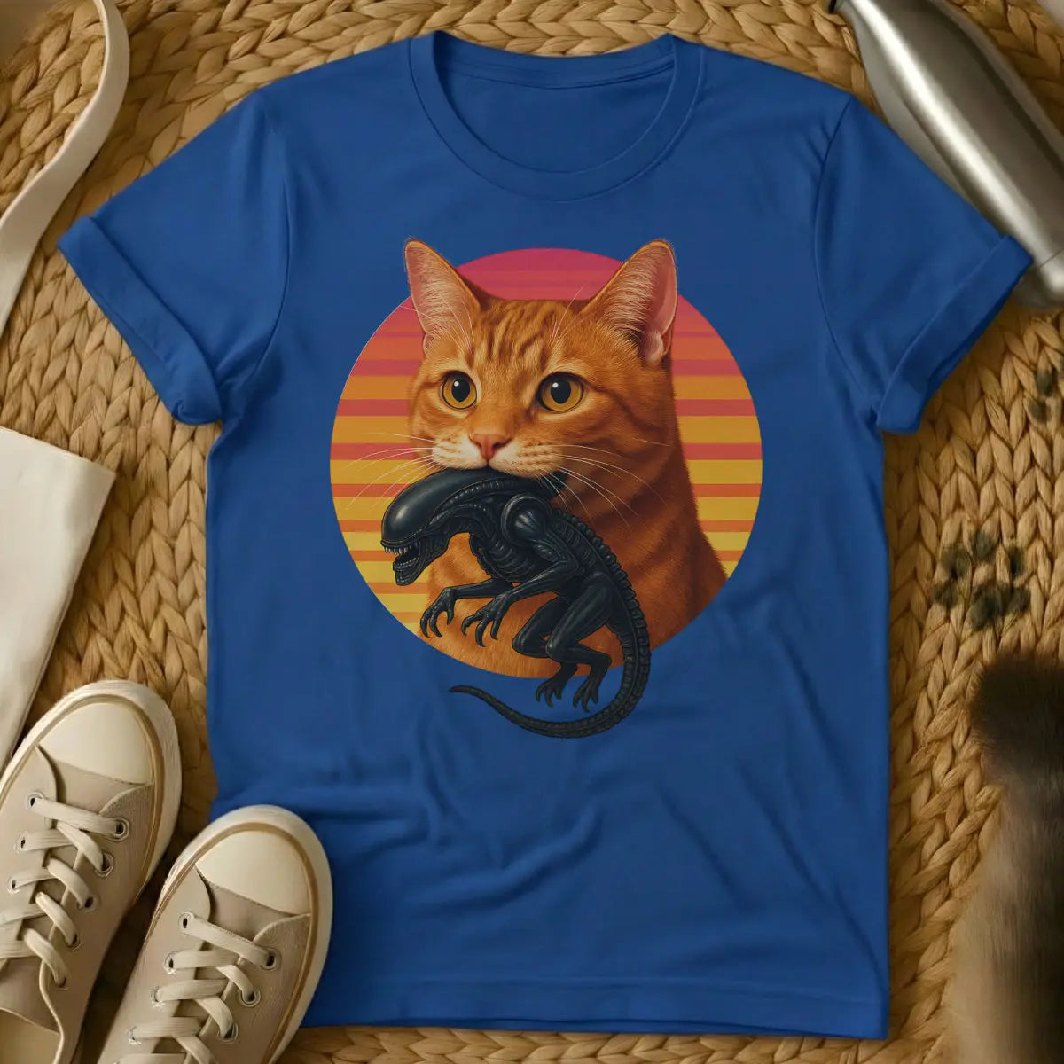 Xenomorph Cat Shirt - Blue Cat T-Shirt