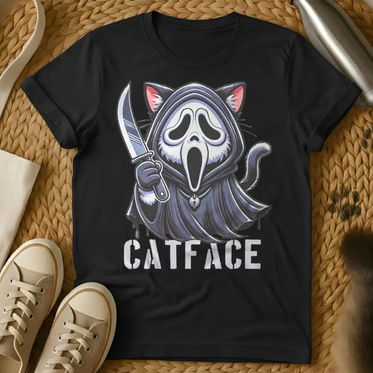 Ghostface Cat Shirt - Black Cat T-Shirt