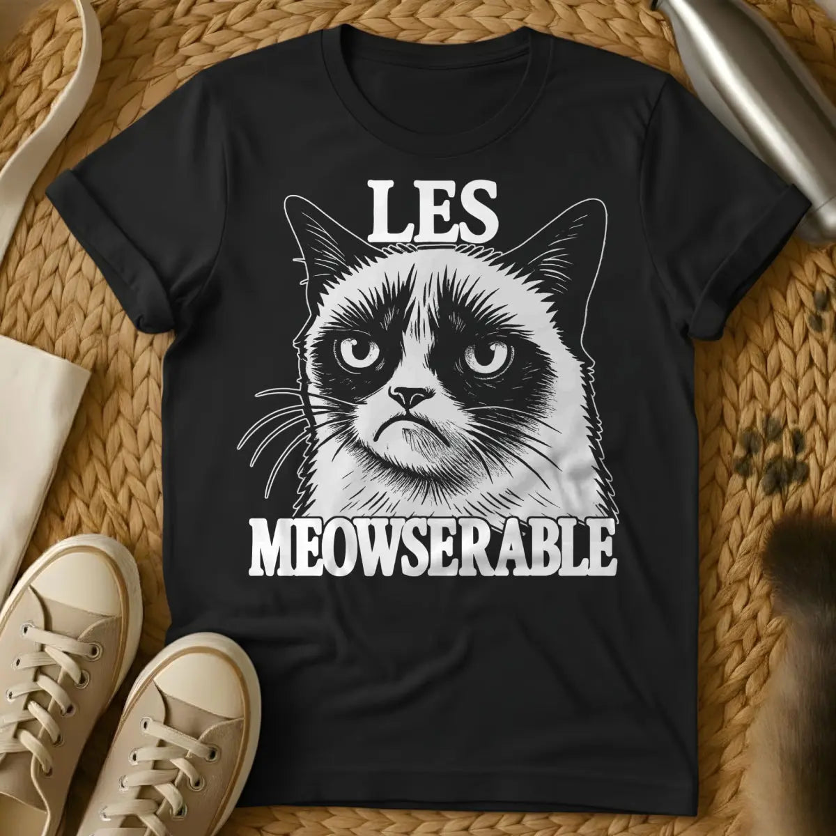 Les Misérables Cat Shirt - Black Cat T-Shirt