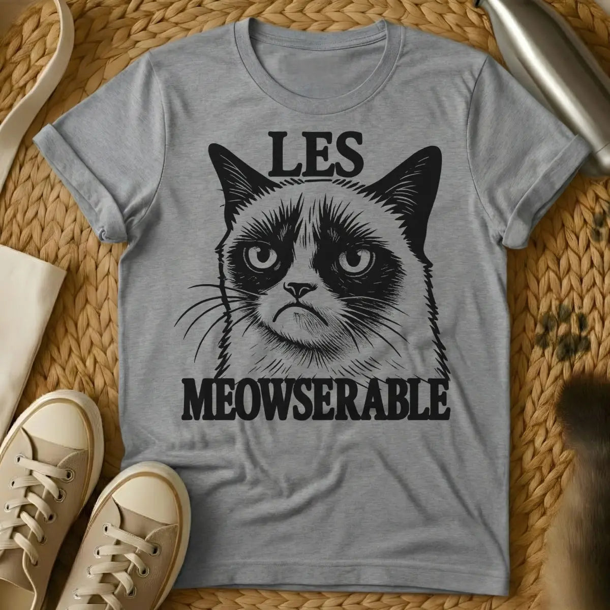 Les Misérables Cat Shirt - Gray Cat T-Shirt