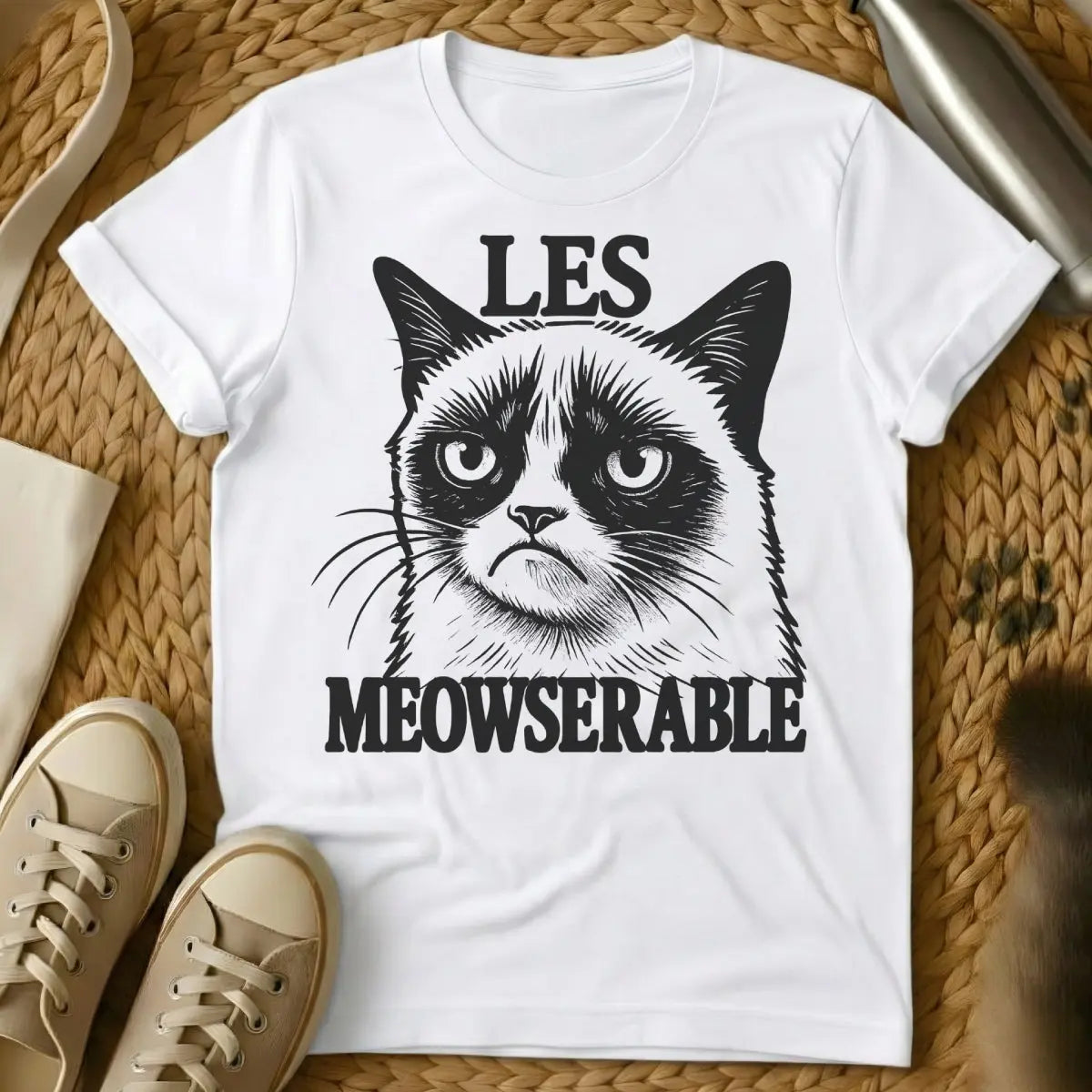 Les Misérables Cat Shirt - White Cat T-Shirt
